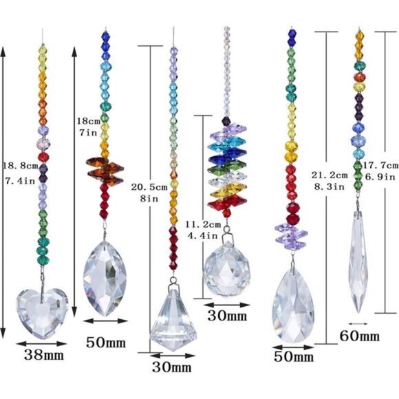 Colorful Crystals Glass Pendants Chandelier Suncatchers - Picture 3 of 7